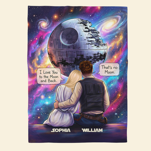 Cosmic Couple Blanket Personalized Gifts For Couple 01HUDT241125-Homacus