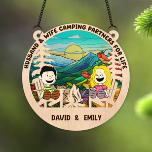 Personalized Gifts For Camping Couple Suncatcher Ornament 01kapu140125pa-Homacus