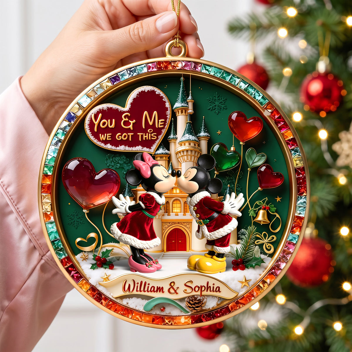 Kissing Couple Christmas Ornament - Personalized Gifts For Couple 03toqn080926-Homacus