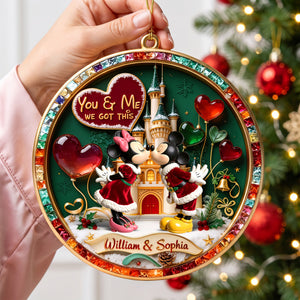 Kissing Couple Christmas Ornament - Personalized Gifts For Couple 03toqn080926-Homacus
