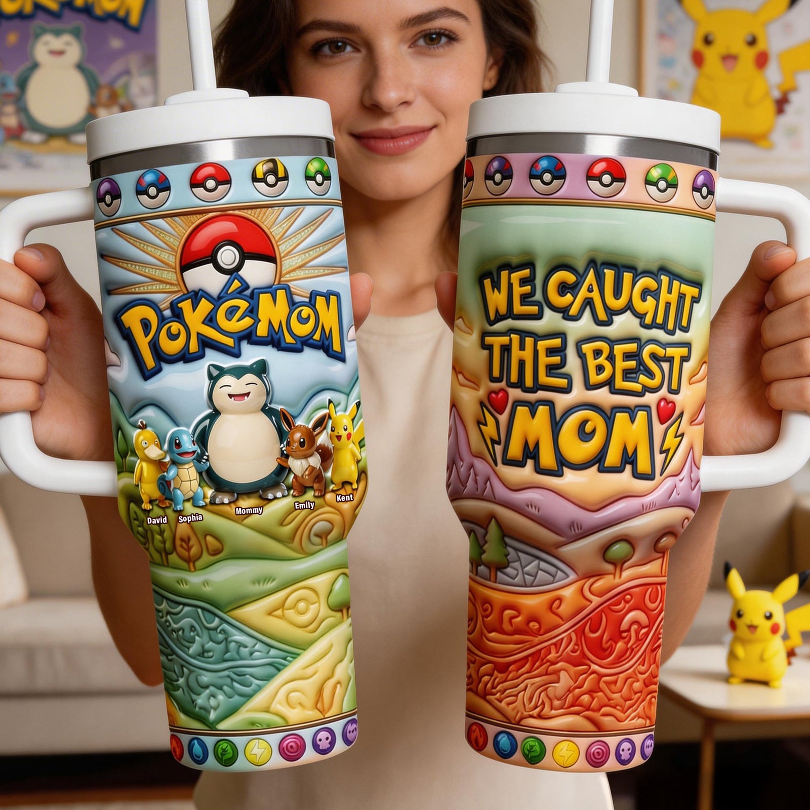 Lovely Magical Mom 40oz Tumbler With Handle - Personalized Gifts For Moms 02QHQN030426-Homacus