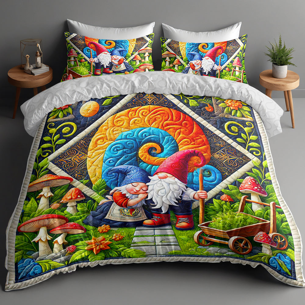 Personalized Gifts For Gnome Couple Quilt Bedding Set Special Line 07ohqn210125-Homacus