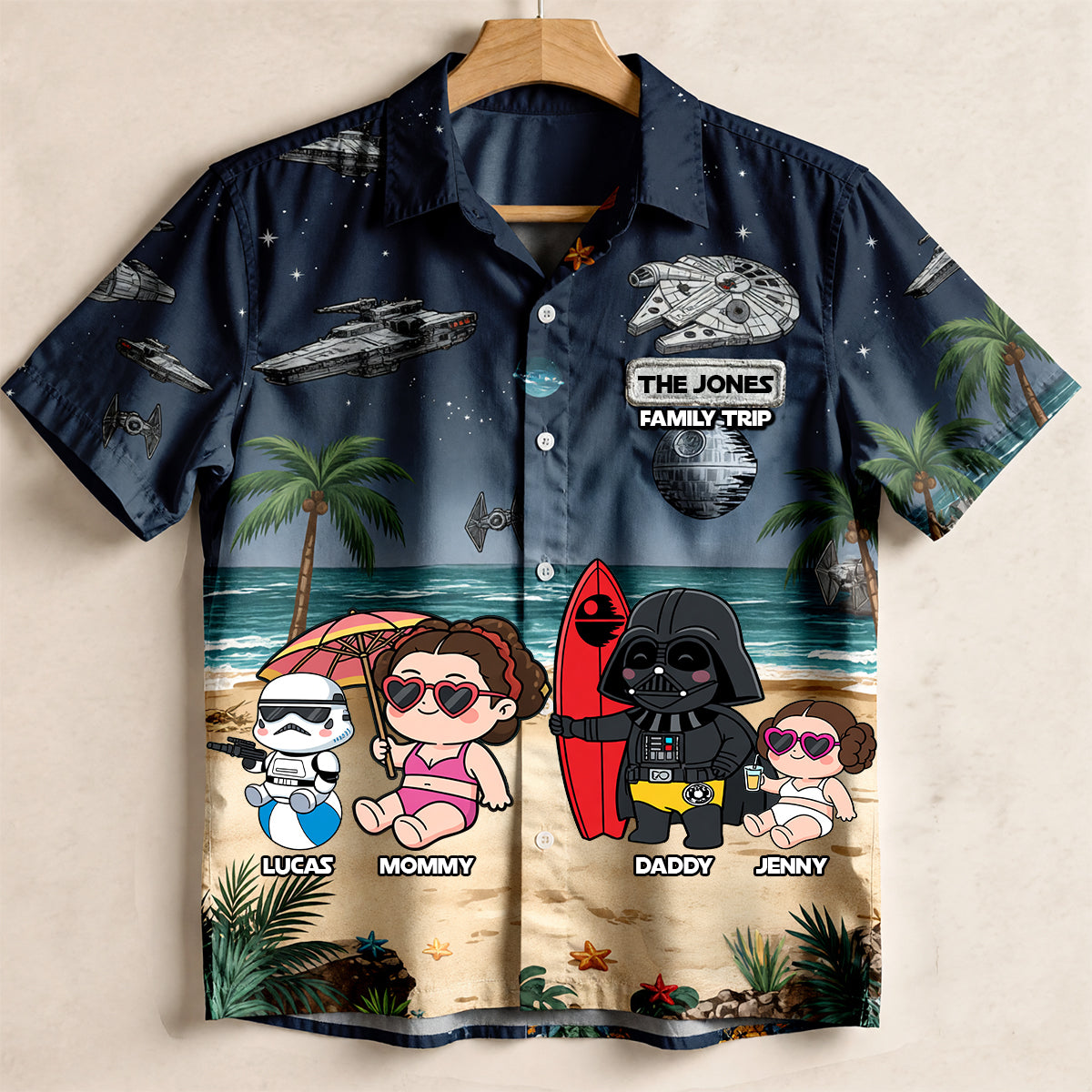 Space Family Summer Vacation Hawaiian Shirt - Personalized Matching Gifts For Family 04qhtn180626-Homacus
