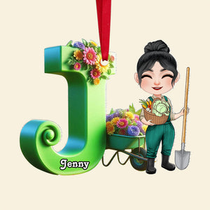 Custom Alphabet Letter Gifts For Garden Lovers Christmas Ornament 01ohtn211024hh-Homacus