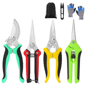 5-Pack Stainless Steel Pruning Shears Set with Gloves – Heavy Duty Garden Clippers & Secateurs" 10acxx161224-Homacus