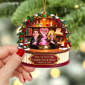 Love Under A Spell Ornament - Personalized Christmas Gifts For Couple 02toqn140926-Homacus