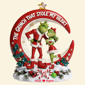 Funny Couple Acrylic Christmas Tree Topper - Personalized Gifts For Couple 02totn250826-Homacus
