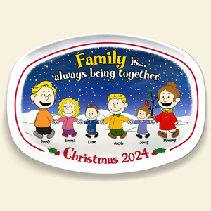 Personalized Gifts For Family Christmas Plate 03HUPU151124DA-Homacus