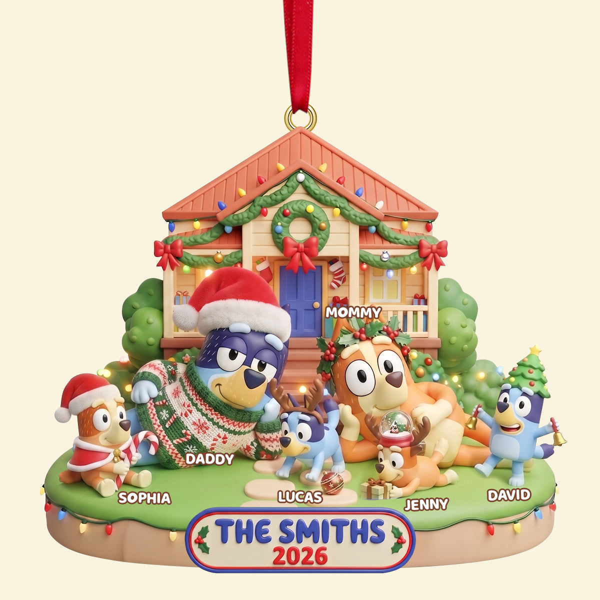 Cozy Family Christmas Ornament - Personalized Gifts For Family Christmas Ornament 04TYTN150826