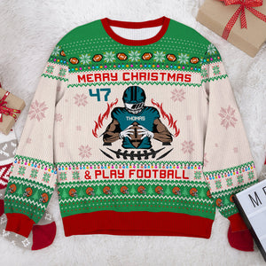 Personalized Gifts For American Football Lovers Ugly Sweater 01QNQN051024-Homacus