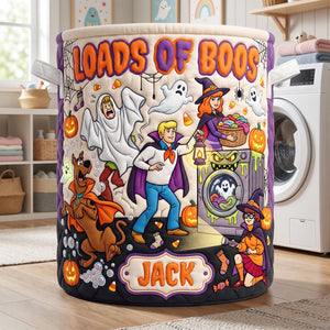 Loads Of Boos Quilted Laundry Basket - Personalized Gifts For Halloween 05haqn100826-Homacus