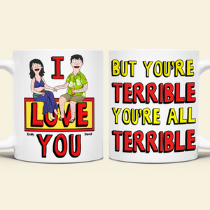 Personalized Gifts For Couple Coffee Mug 02ohpu140225pa I Love You-Homacus