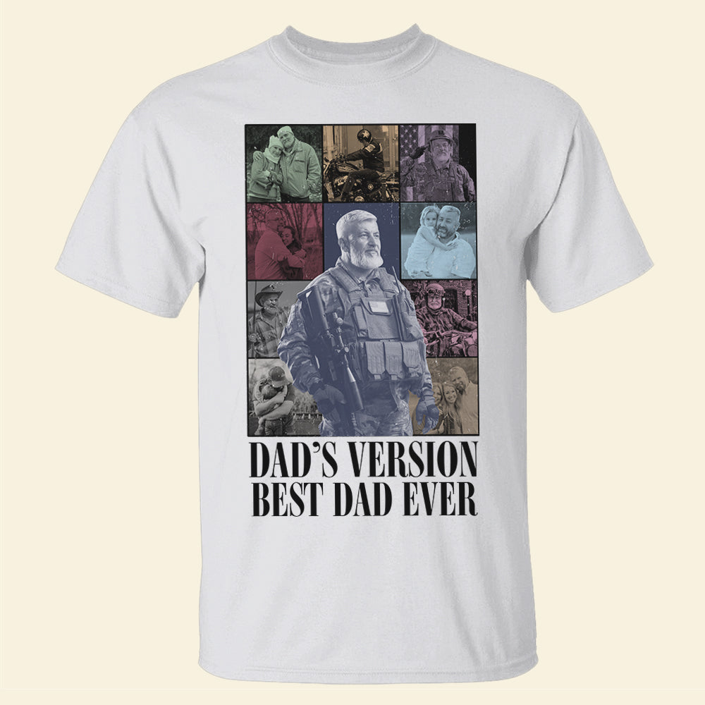 Custom Photo Gifts For Dad Shirt Dad's Version Best Dad Ever 032HUTN290124-Homacus