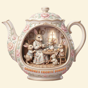 Easter Grandma's Cozy Bunny Tea Party – Personalized Gifts For Grandma 03natn250226-Homacus