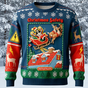 Creepy Fun Santa Electric Shock Ugly Sweater, Personalized Gifts For Christmas 05qhtn041125-Homacus