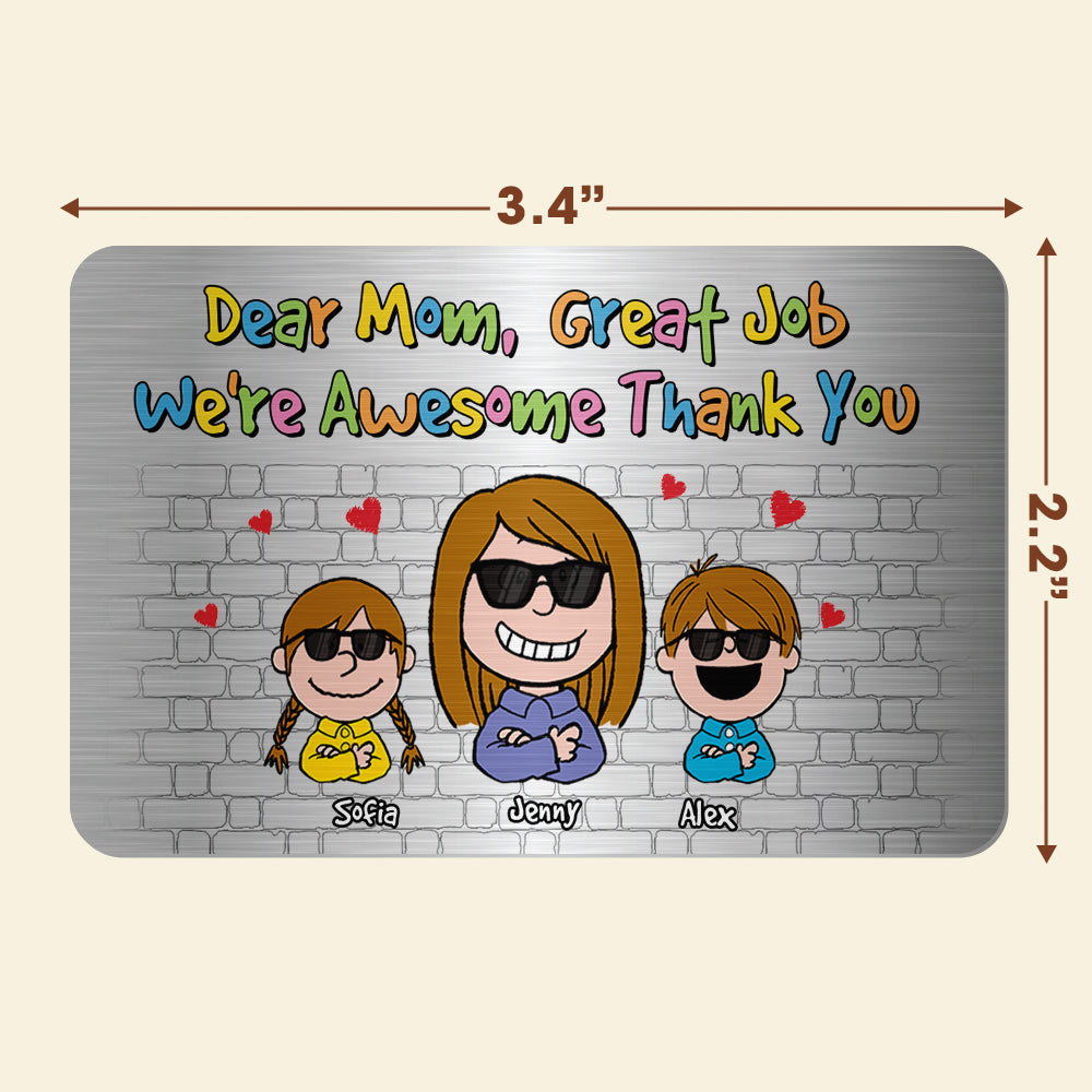 Personalized Gifts For Mom Aluminum Wallet Card Babies Say Thank Mom 02KAMH181224HH-Homacus