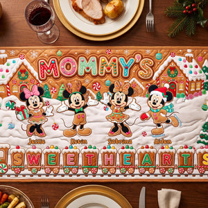 Our Gingerbread Family Quilted Table Runner - Personalized Gifts For Moms 01PATA220826