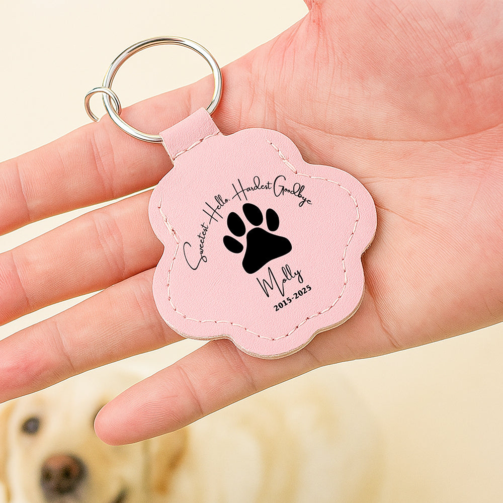 Sweetest Goodbye Pet Hair Storage Keychain - Personalized Memorial Gift For Pet Lovers 04LAQN270825-Homacus