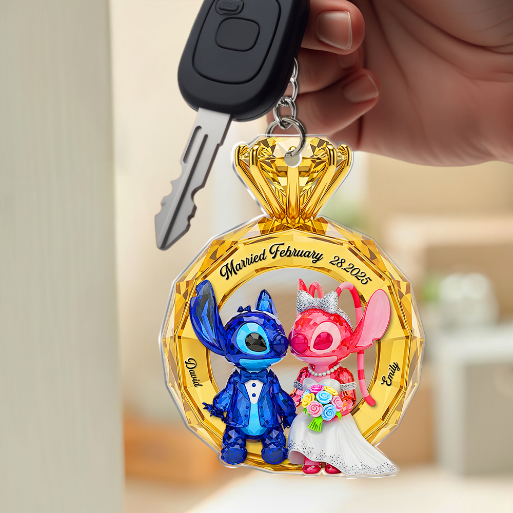 Couple Anniversary Keychain -Personalized Gifts For Couple 04ohpu290525-Homacus