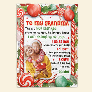 Custom Photo Gifts For Grandma, Christmas Blanket 04PGMH111024-Homacus