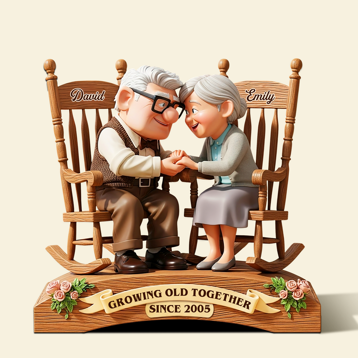 Old Couple Acrylic Plaque - Personalized Gifts For Couple 01TOPU160725-Homacus