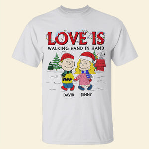 Personalized Gifts For Couple Shirt Love Is Walking Hand In Hand 02ACTN130923HH-Homacus