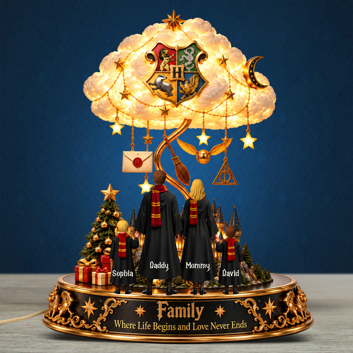 Enchanted Family Acrylic Light Box - Personalized Christmas Gifts For Family 07ohqn121026-Homacus
