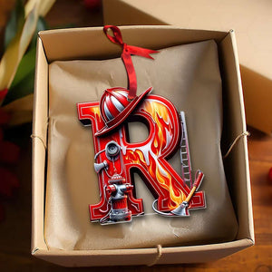 Custom Alphabet Letter Firefighter Gifts Christmas Ornament 04OHMH171024-Homacus