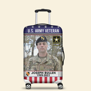 Custom Photo & Branch Gifts For Military Service Members, Personalized Veteran Luggage Cover 04qhqn010824-Homacus