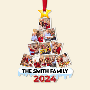 Personalized Gifts For Family, Acrylic Family Photo Christmas Ornament 06HUPU250924-Homacus