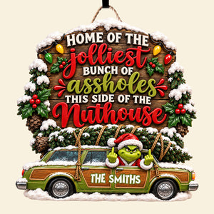 Home Of The Jolliest Acrylic Sign - Personalized Christmas Gifts For Family 08nadt161026-Homacus
