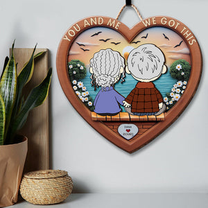 Personalized Gift For Couple Wood Sign Couple Holding Hands 04OHQN051224HG-Homacus