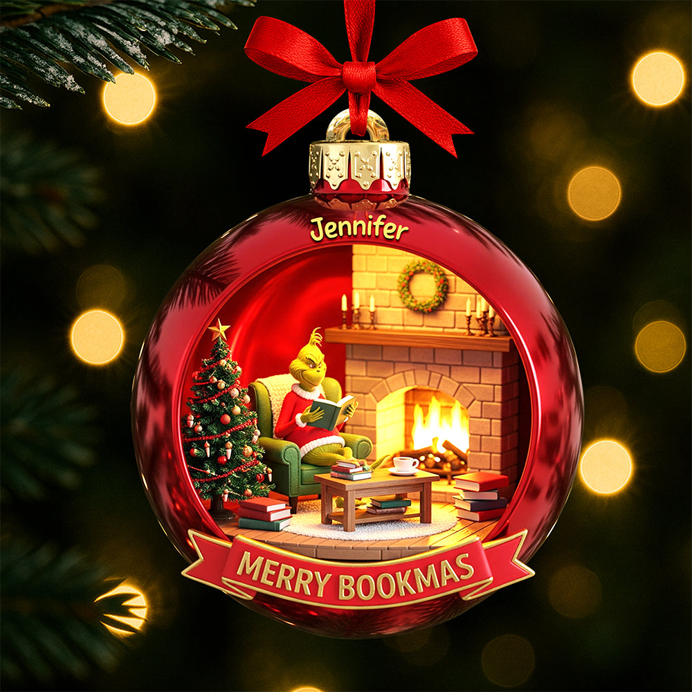 Merry Bookmas Christmas Ornament - Personalized Gifts For Book Lovers 04pgqn190825-Homacus