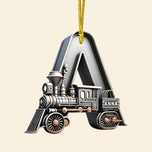 Custom Alphabet Letter Gifts For Train Lovers Christmas Ornament 05xqtn231024-Homacus