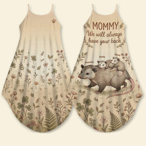 Cute Opossum Mom Suspender Maxi Dress, Personalized Mother's Day Gifts 03qhqn170326-Homacus