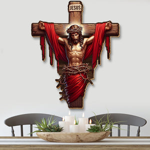 Gifts For Christians Wood Sign Jesus On The Cross 06ohqn070125-Homacus