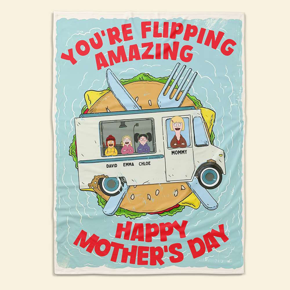 Personalized Gifts For Mom Blanket You're Flipping Amazing 01TODT281224HG-Homacus