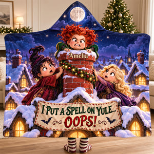 Macabre Spell Sisters Whimsical Christmas Night Hood Blanket - Personalized Christmas Gifts 05hadt241026-Homacus