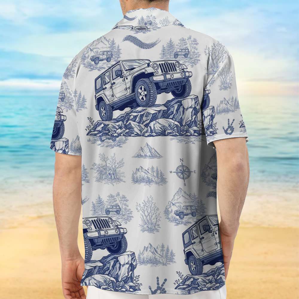 Gifts For Off-road Lovers, Vintage Toile Blue Pattern 02QHTN110625-Homacus