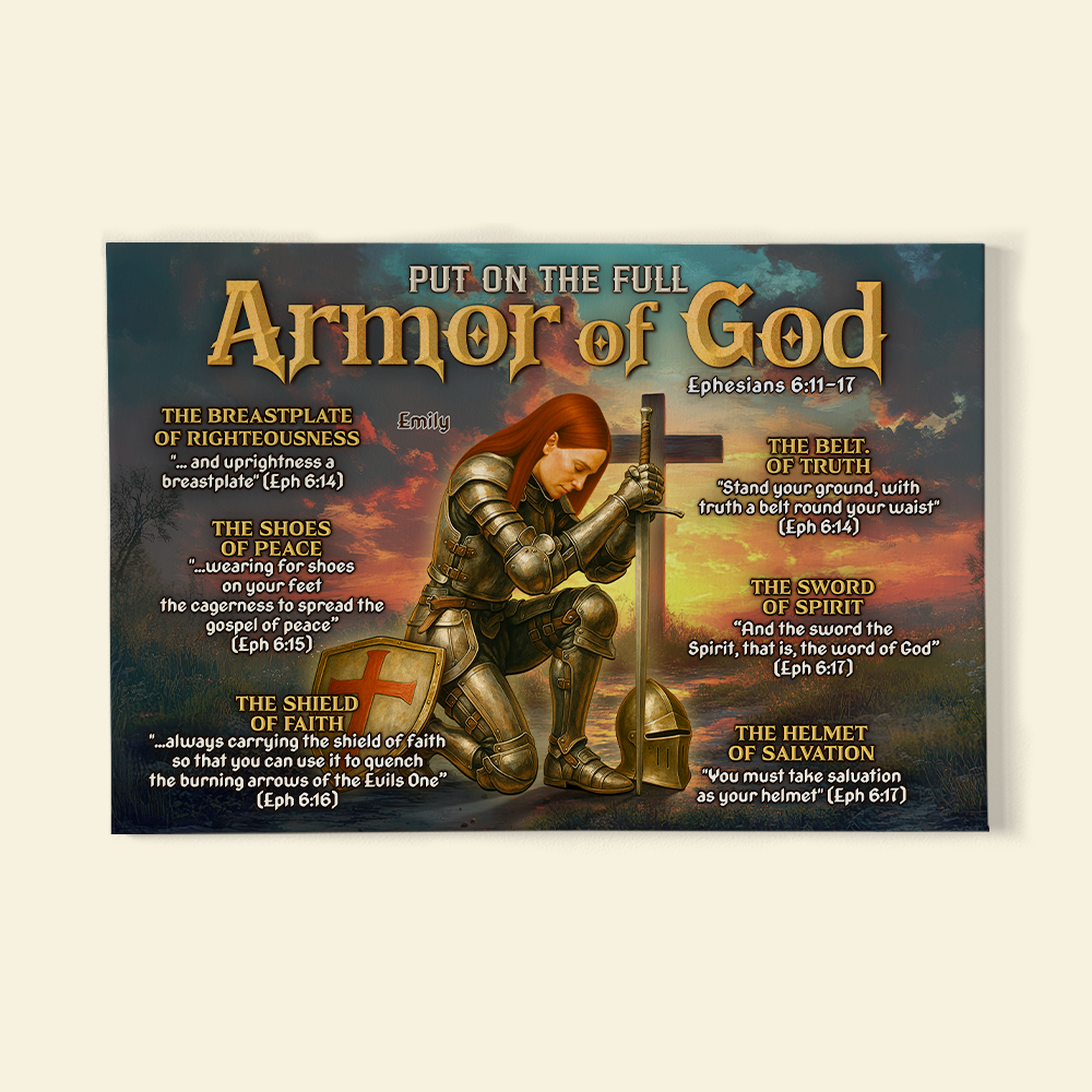 Kneeling Knight Canvas Print - Personalized Gifts For Jesus Lovers 01hupu100625-Homacus