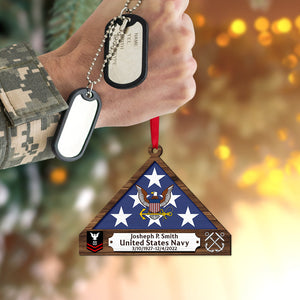 Personalized Memorial Ornament For Veteran, Folded Flag 01qhqn151024-Homacus