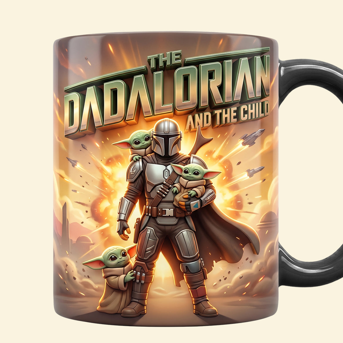 The Warrior Dad And Kids Magic Mug - Personalized Gifts For Dad 03natn150426-Homacus