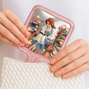 Girl in Books Handle Mirror - Personalized Gifts For Reading Girls 04qhqn031225-Homacus