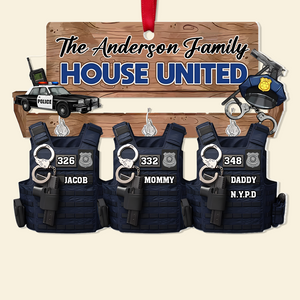 Personalized Christmas Gift For Police Family Ornament 02HUPU181024-Homacus