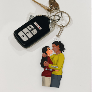 Personalized Gifts For Couple Keychain Romance Couple 021ACPU111124DA-Homacus