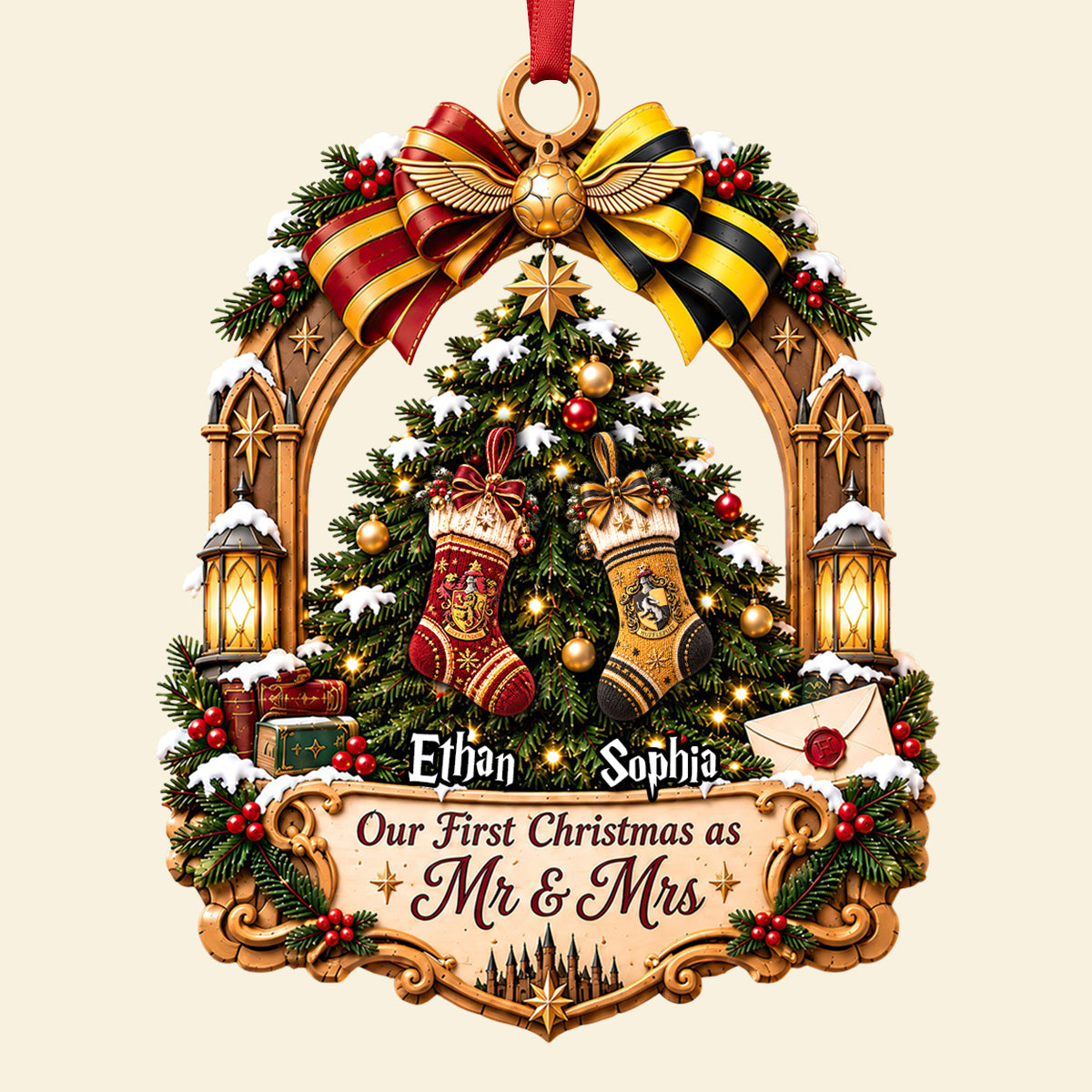 Our First Christmas Together Acrylic Ornament - Personalized Christmas Gifts For Couples 04todt221026-Homacus