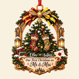 Our First Christmas Together Acrylic Ornament - Personalized Christmas Gifts For Couples 04todt221026-Homacus