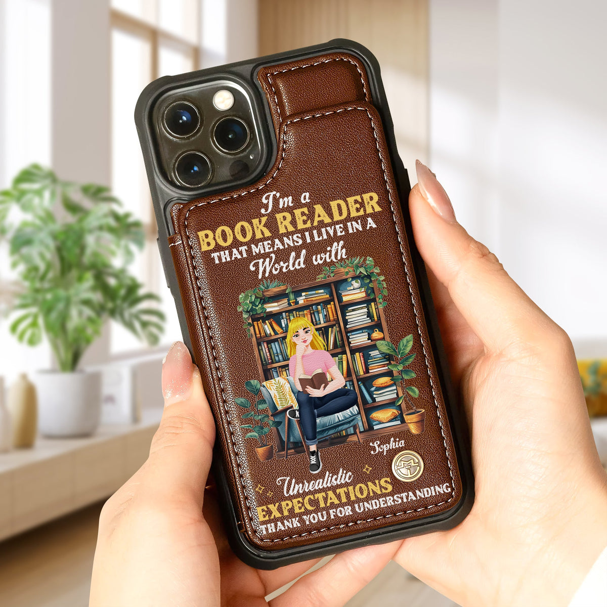 Personalized Gifts For Book Lovers Leather Flip Wallet Phone Case 04xqtn240225pa I'm A Book Reader-Homacus