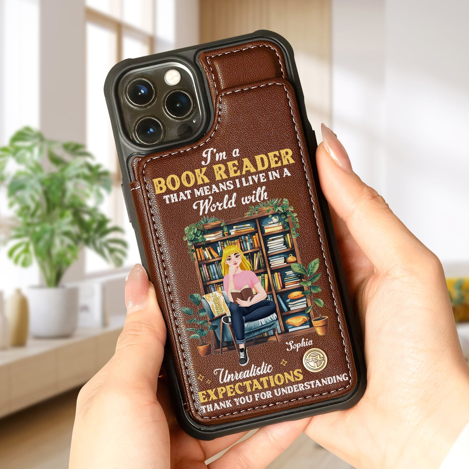 Personalized Gifts For Book Lovers Leather Flip Wallet Phone Case 04xqtn240225pa I'm A Book Reader-Homacus