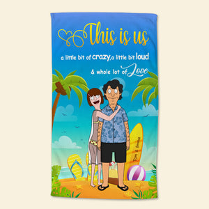 Personalized Gifts For Couple Beach Towel This Is Us 02XQDT240125HG-Homacus